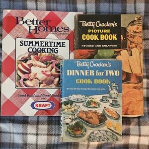 3 Vintage Betty Crocker Cook Books